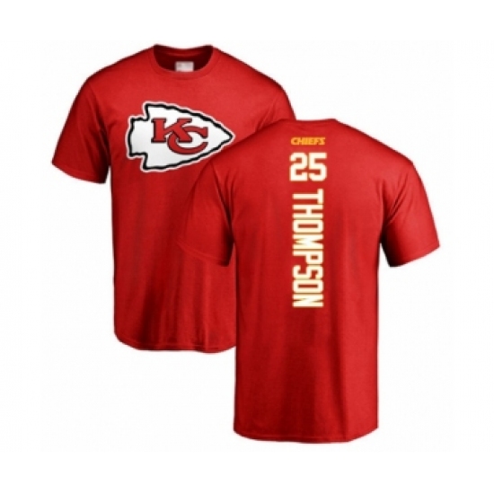 Football Kansas City Chiefs #25 Darwin Thompson Red Backer T-Shirt