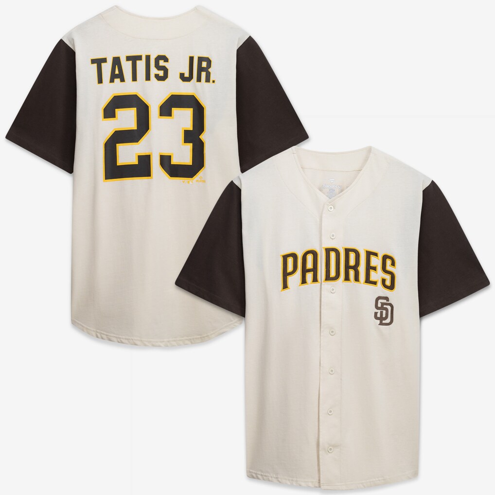 Men's San Diego Padres Profile Cream/Brown Big & Tall Two-Color Fashion Jersey