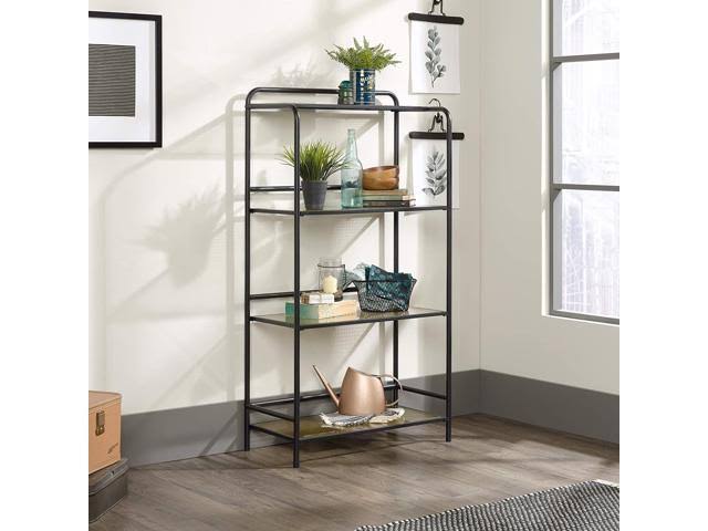 Sauder Boulevard Caf&eacute; Open Shelving, Black Finish