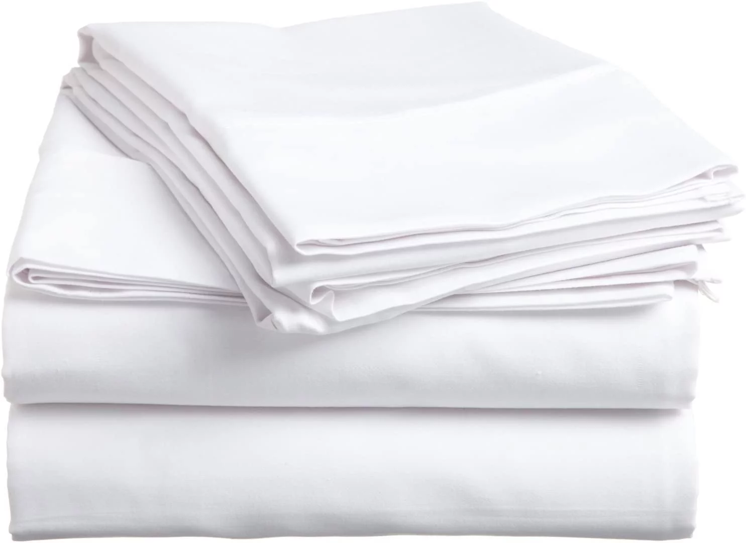 Alive Pixels Fitted Sheet White Solid 100% Cotton 1Pc 14