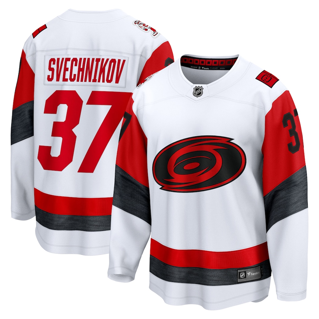 Men's Carolina Hurricanes Andrei Svechnikov Fanatics White Away Breakaway Jersey