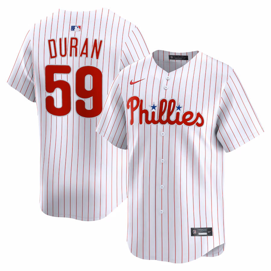 Men's Philadelphia Phillies Jhoan Duran Nike White Home Limited Player Jersey