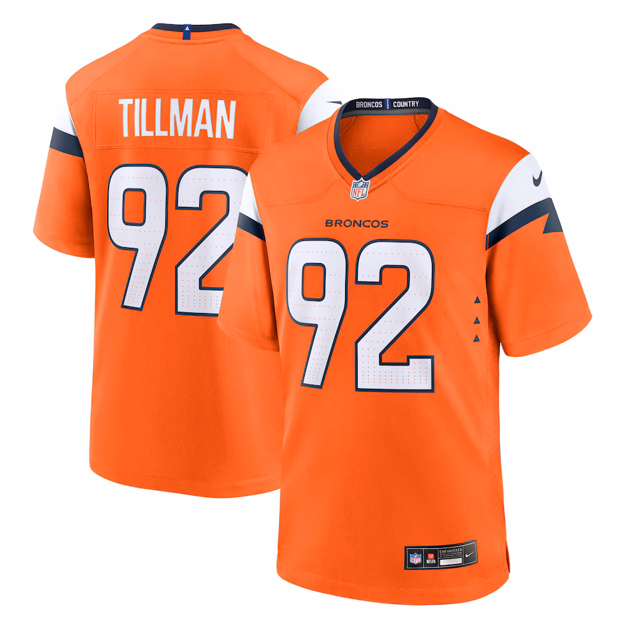 Men's Denver Broncos Dondrea Tillman Nike Orange Team Game Jersey