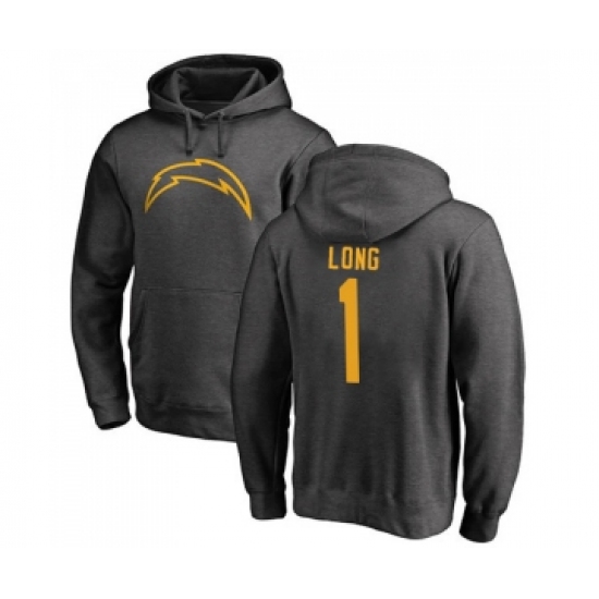 Football Los Angeles Chargers #1 Ty Long Ash One Color Pullover Hoodie