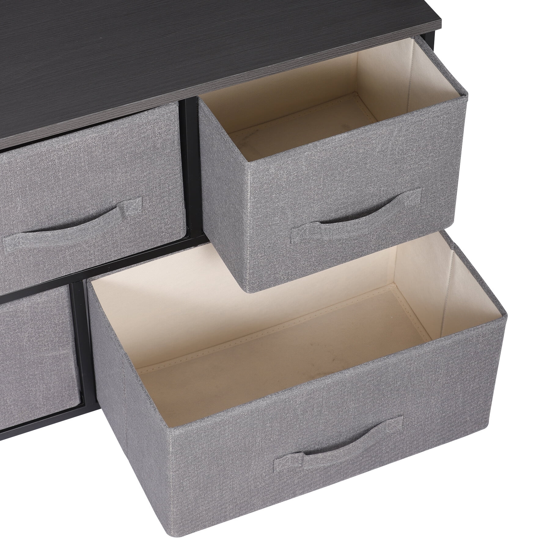 ZENY 5 Drawers Fabric Dresser Storage Tower Closet Organizer Unit, Grey