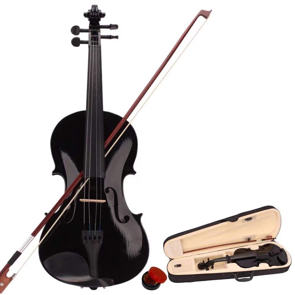 Zimtown 4/4 3/4 1/2 1/4 1/8 Acoustic Violin Fiddle with Hard Case, Bow, Rosin Full Size - Curated Treasures Market