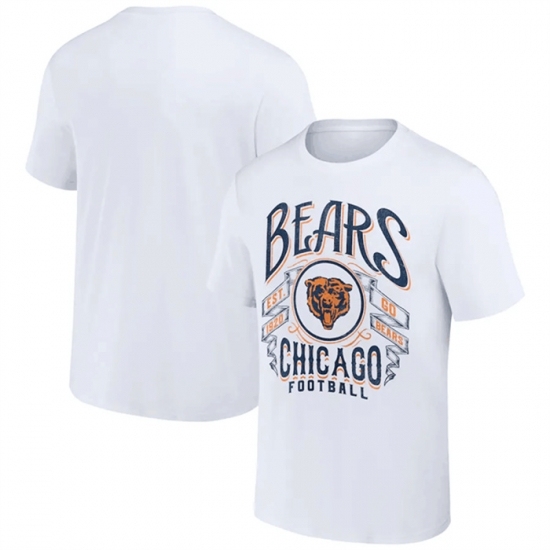 Men's Chicago Bears White X Darius Rucker Collection Vintage Football T Shirt