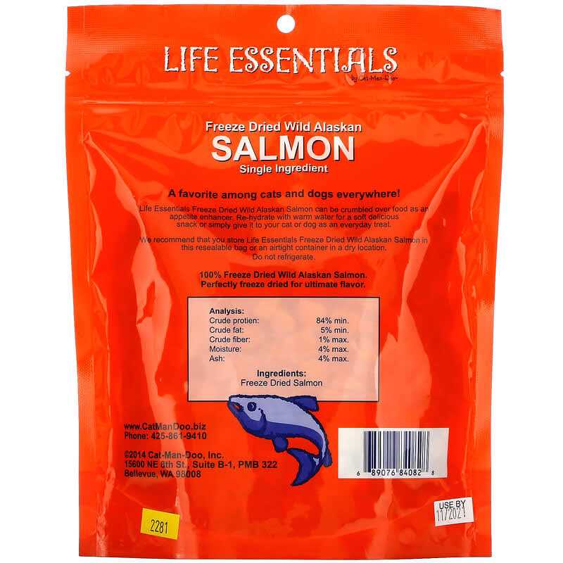 Cat Man Doo Freeze Dried Wild Alaskan Salmon Treats 5 oz