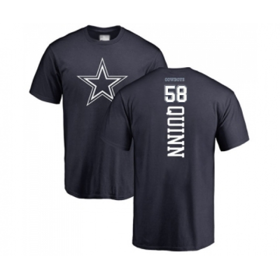 Football Dallas Cowboys #58 Robert Quinn Navy Blue Backer T-Shirt