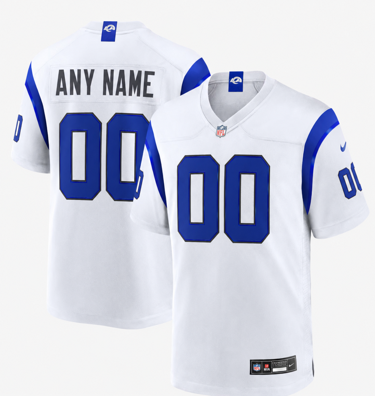 Men's Los Angeles Rams Nike Fearsome White  Custom Jersey