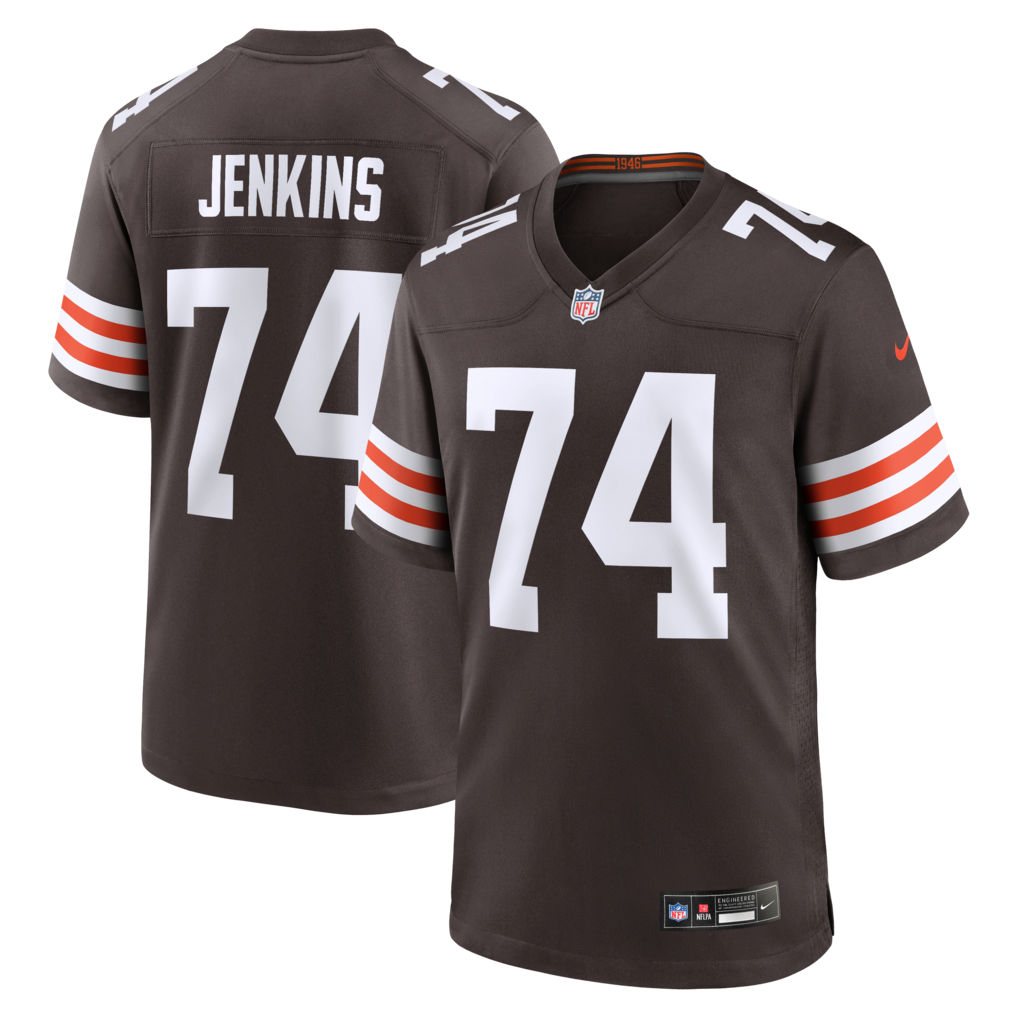 Men's Cleveland Browns Elgton Jenkins Nike Brown Team Game Jersey