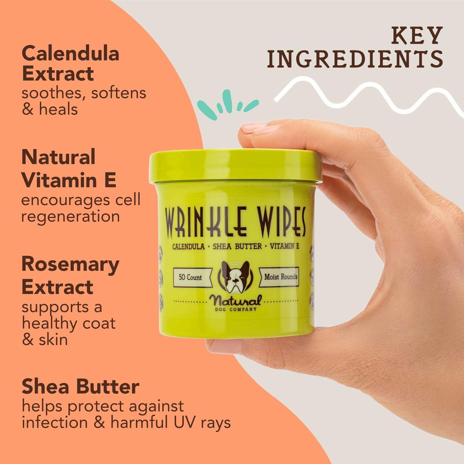 Natural Dog Company Wrinkle Wipes