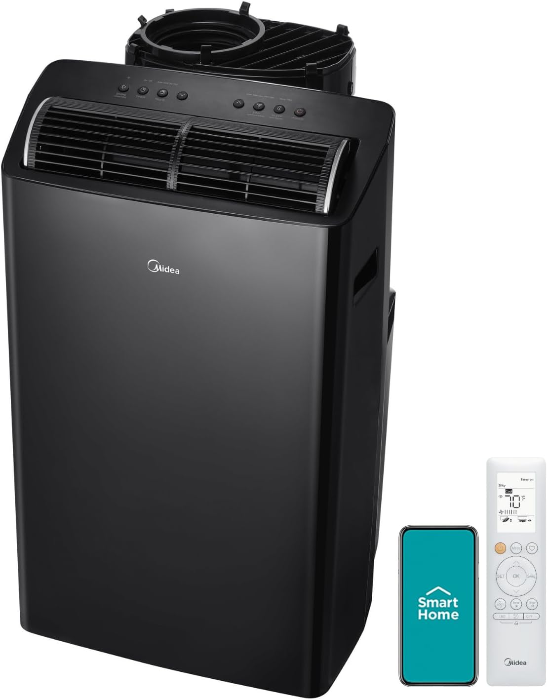 Midea Duo 14K & 12K BTU Ultra Quiet Smart HE Inverter Portable Air Conditioners with Heat, Works with Alexa & Google Assistant