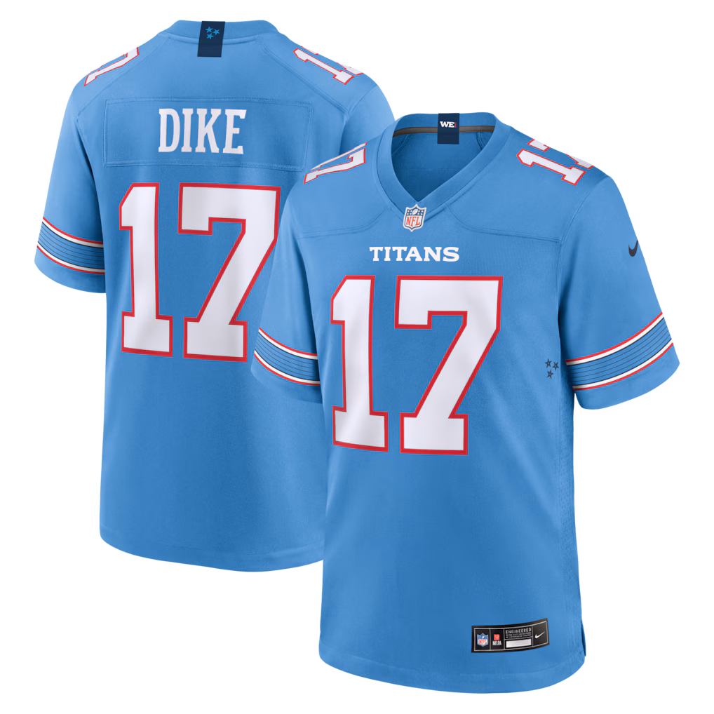 Men's Tennessee Titans Chimere Dike Nike Light Blue Vapor F.U.S.E. Stitched Limited Jersey