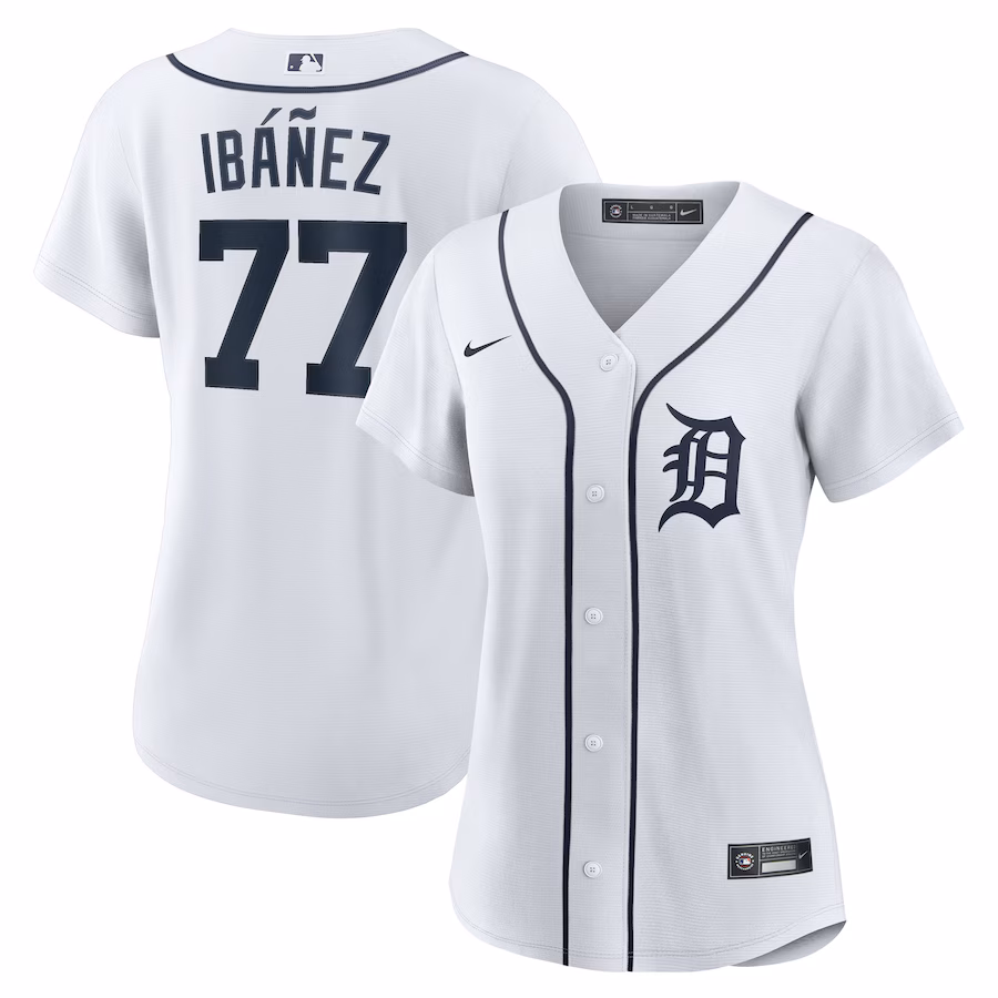 Women's Detroit Tigers Andy Ibanez Nike White Home Replica Jersey