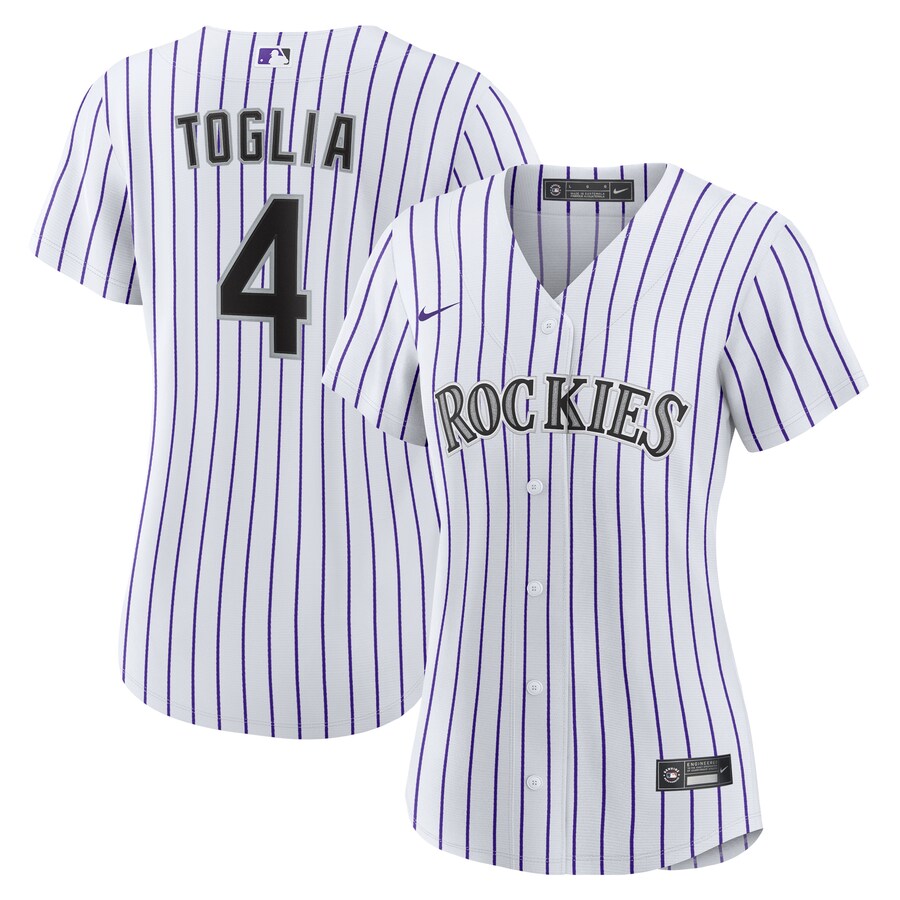 Women's Colorado Rockies Michael Toglia Nike White Home Replica Jersey