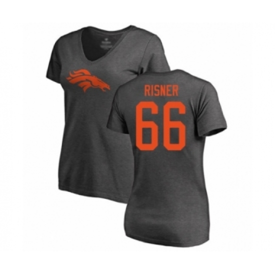 Football Women's Denver Broncos #66 Dalton Risner Ash One Color T-Shirt