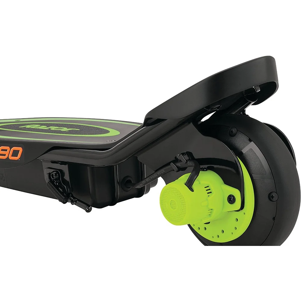 Razor 13111416 E90 Power Core Electric Scooter Green Bundle with 1 Year Extended Protection Plan
