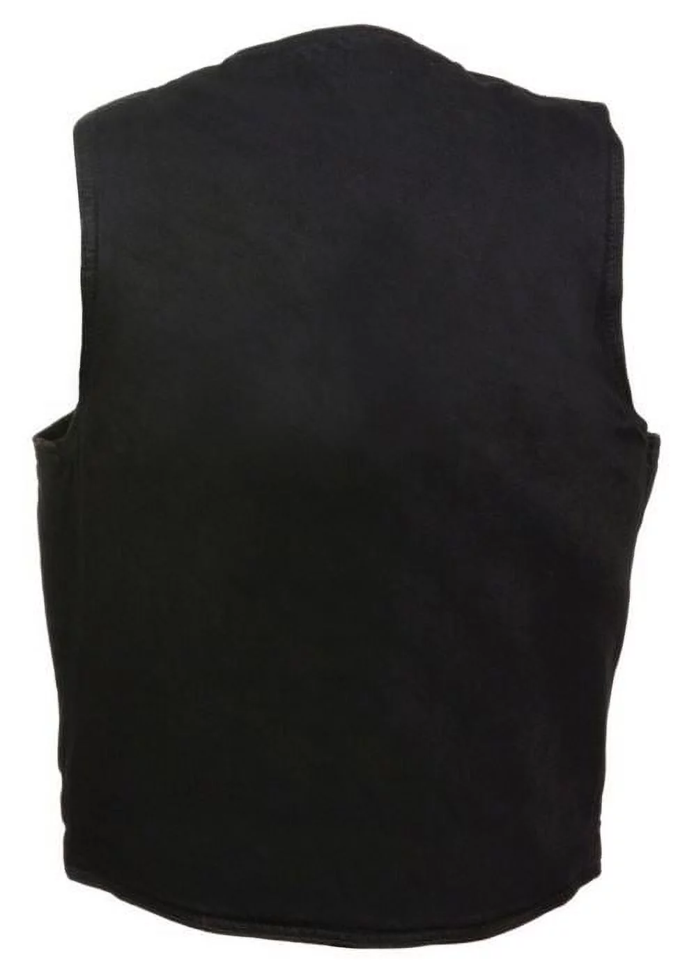 Milwaukee Leather Men's Classic Snap Front Denim Biker Vest  Black - Curated Treasures Market