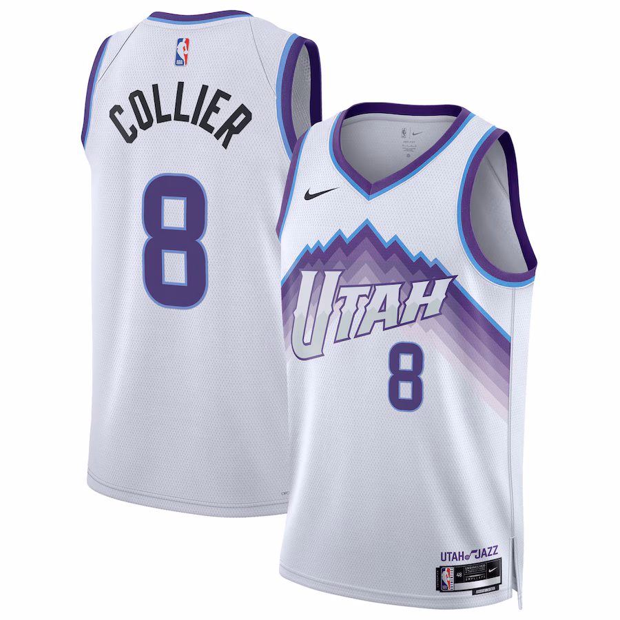 Unisex Utah Jazz Isaiah Collier Nike White Swingman Jersey - Association Edition
