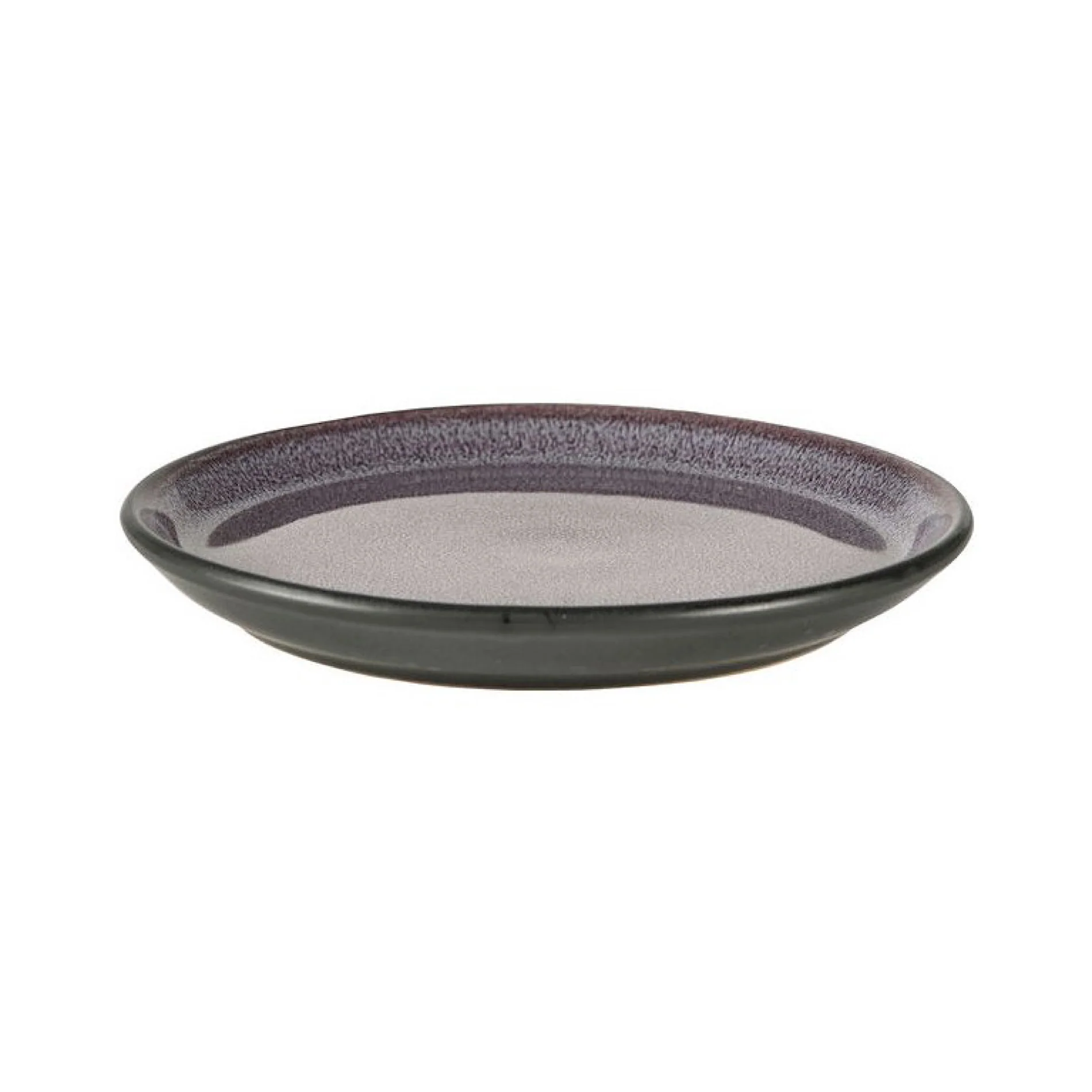 Stoneware Gastro Plate 17cm Black, Lilac