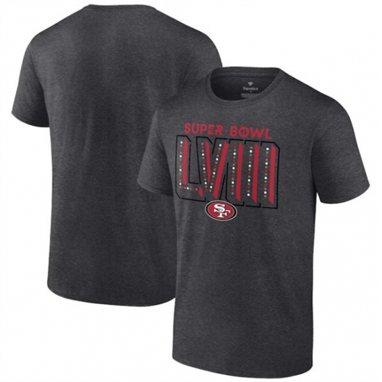 Men's San Francisco 49ers Heather Charcoal Super Bowl LVIII Local Team T-Shirt