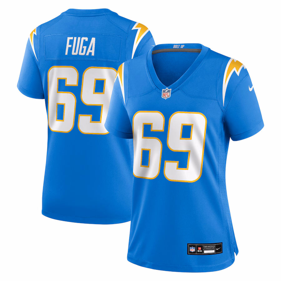 Women's Los Angeles Chargers Josh Fuga Nike Powder Blue Team Game Jersey