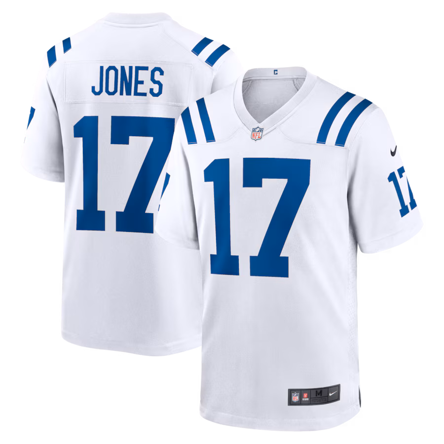 Men's Indianapolis Colts Daniel Jones Nike White Game Jersey