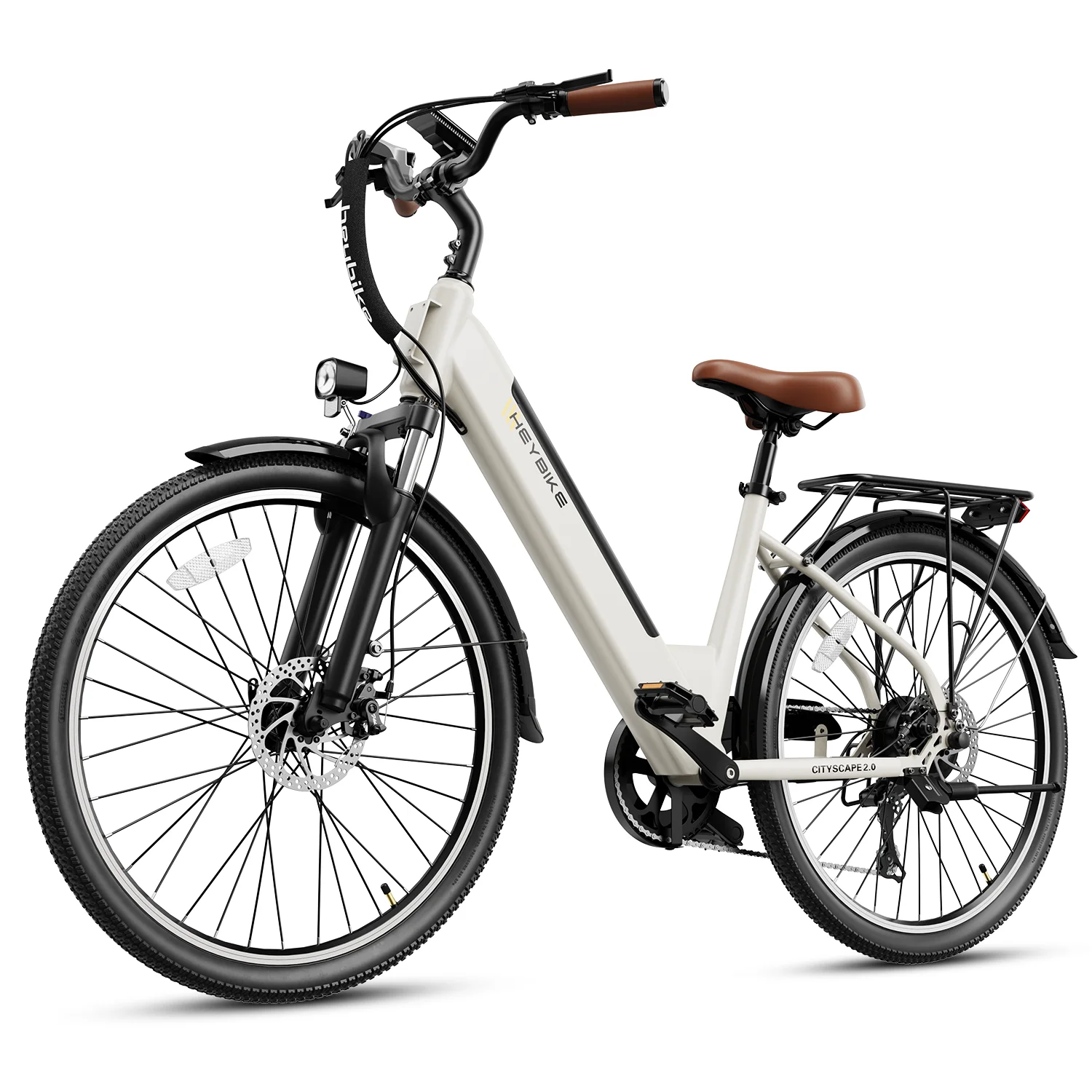 Heybike Cityscape 2.0 Electric Bike 500W Electric City Cruiser Bicycle with 36V 13Ah Removable Battery Up to 50 Miles, 26 Electric Commuter Bike for Adults, 7-Speed Bicycles