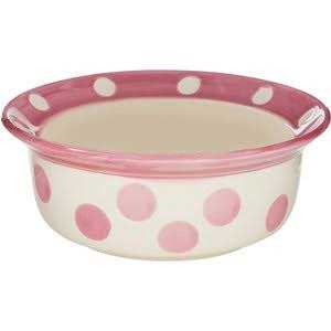 Petrageous Designs Polka Paws Oval Ceramic Dog & Cat Bowl