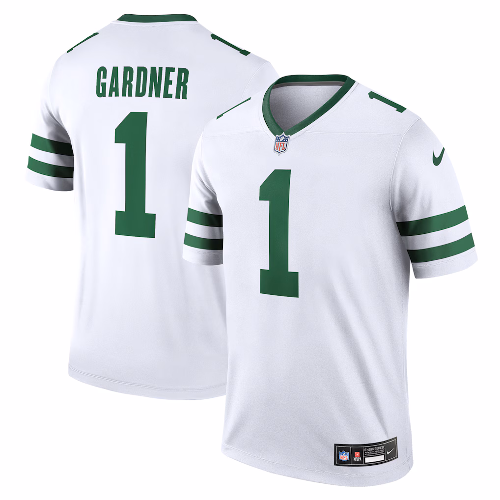 Men's New York Jets Ahmad Sauce Gardner Nike White Legend Player Performance Top
