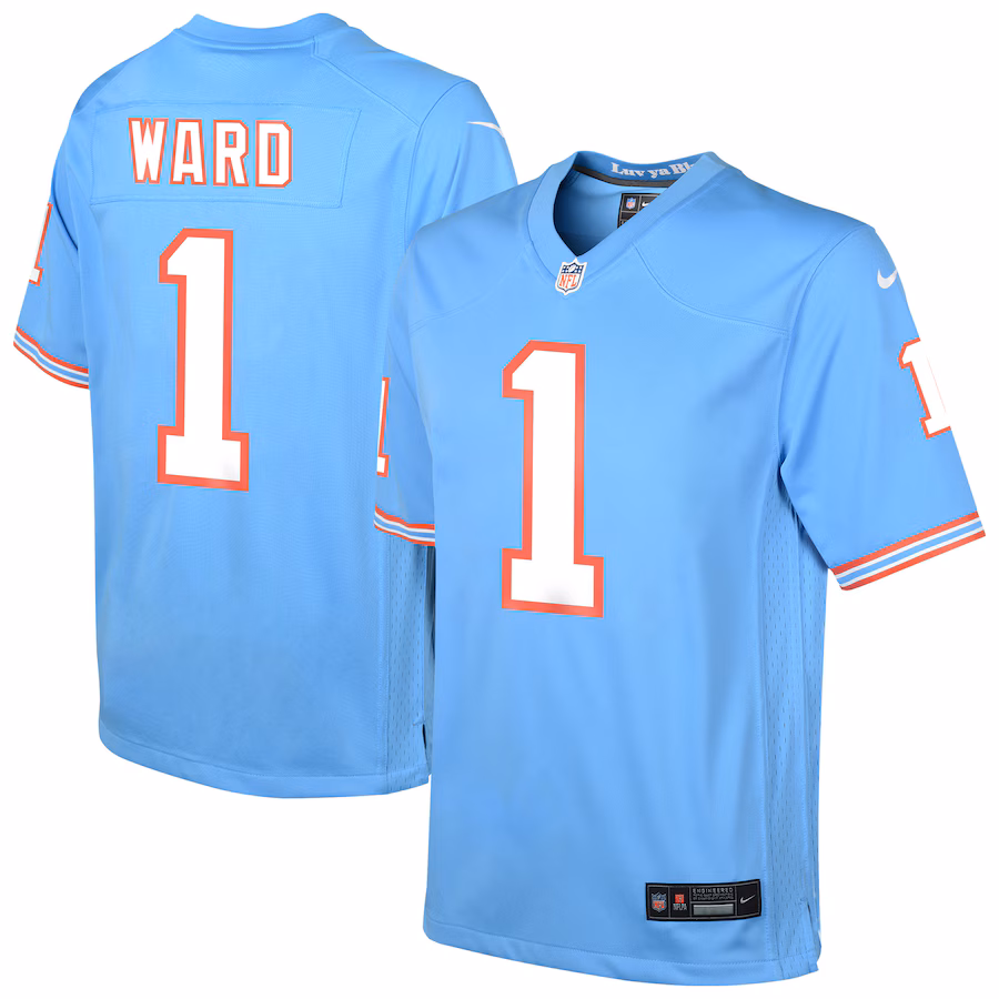 Youth Tennessee Titans Cameron Ward Nike Light Blue Alternate Game Jersey