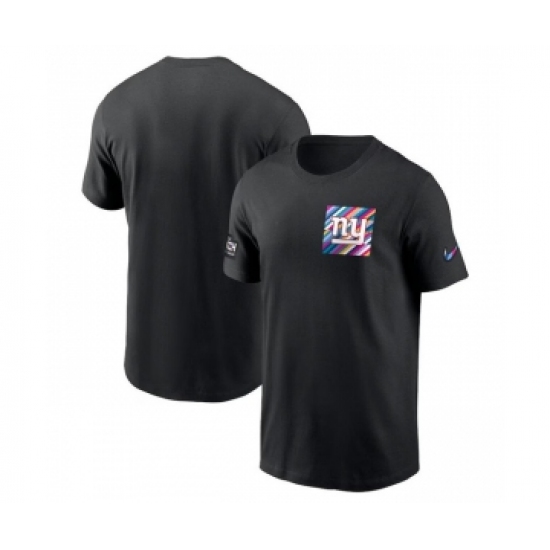 Men's New York Giants Black 2023 Crucial Catch Sideline Tri-Blend T-Shirt