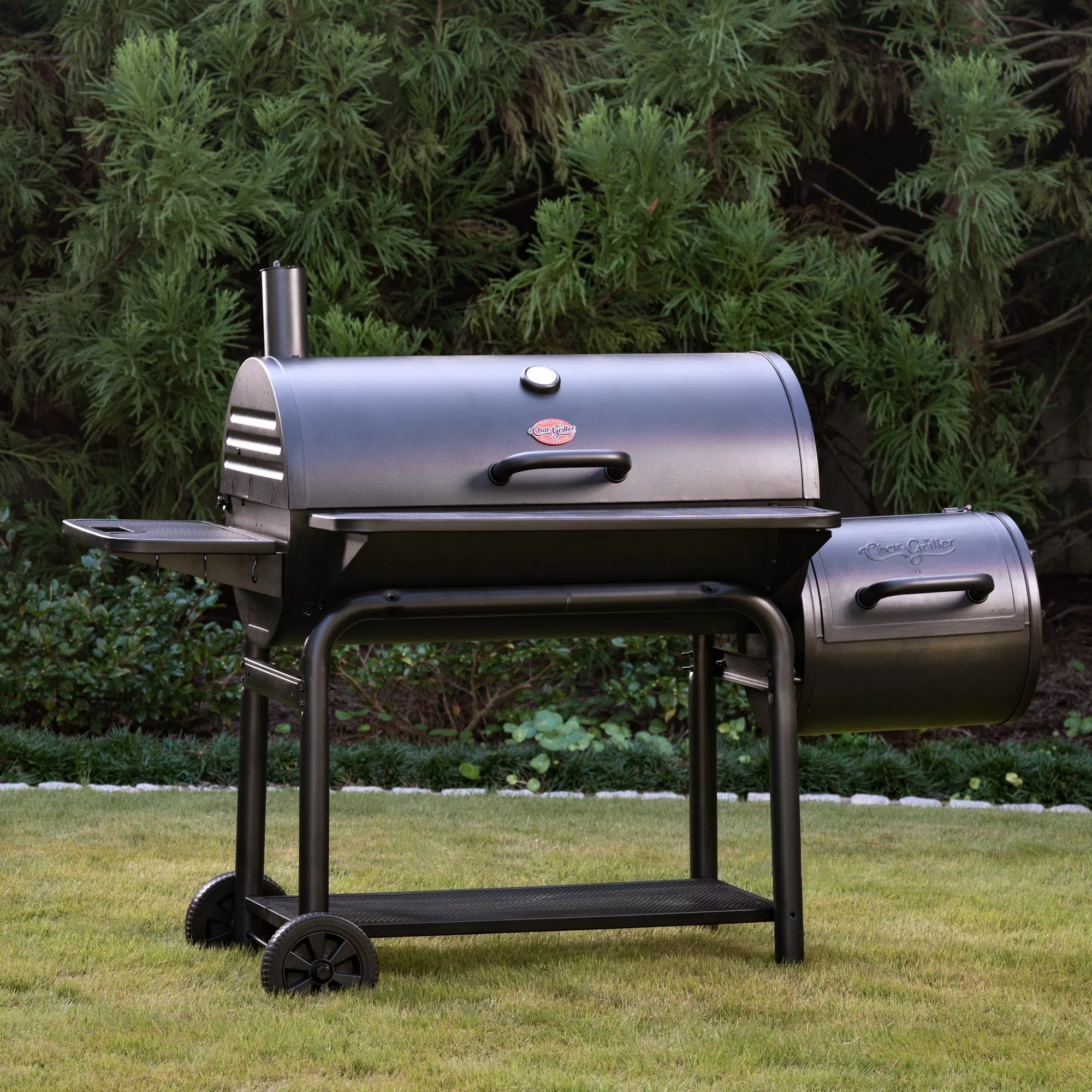 Char-Griller Smokin' Outlaw Charcoal Grill and Offset Smoker