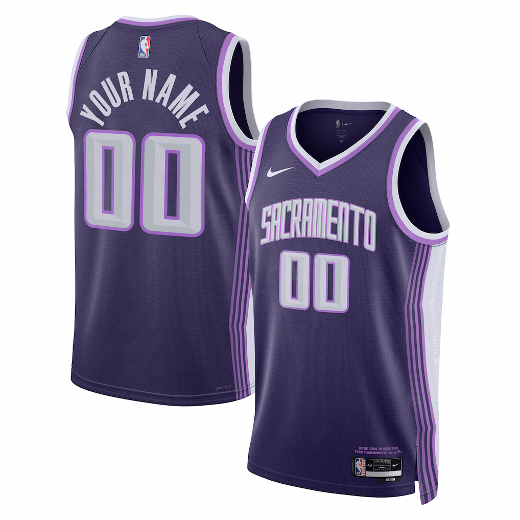 Unisex Sacramento Kings Nike Purple 2025/26 City Edition Swingman Custom Jersey