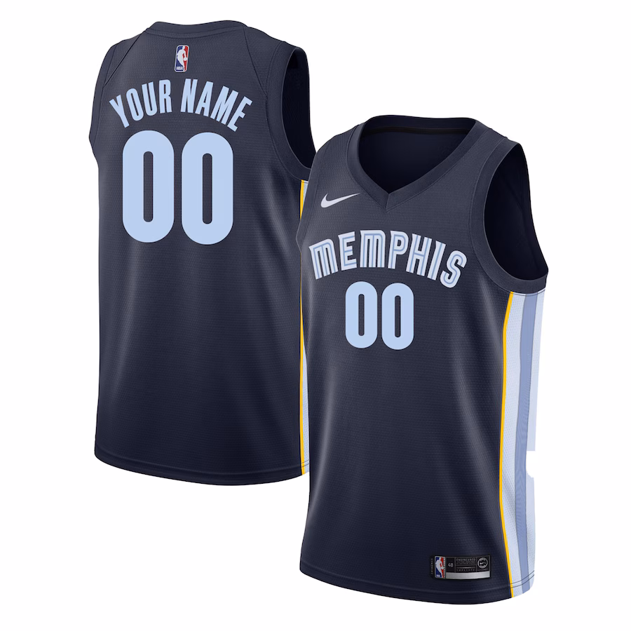 Men's Memphis Grizzlies Nike Navy Swingman Custom Jersey - Icon Edition