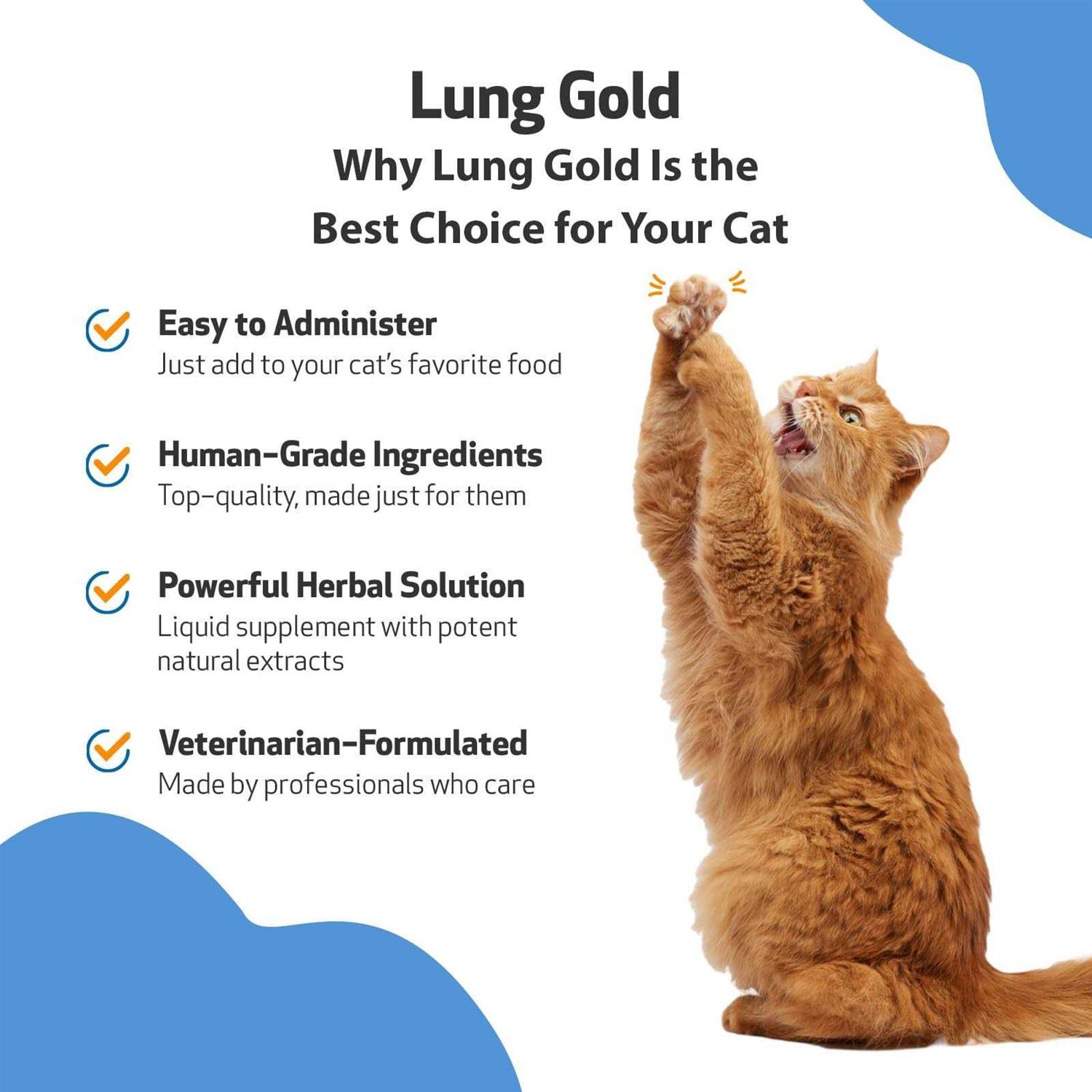 Pet Wellbeing Lung Gold for Cats