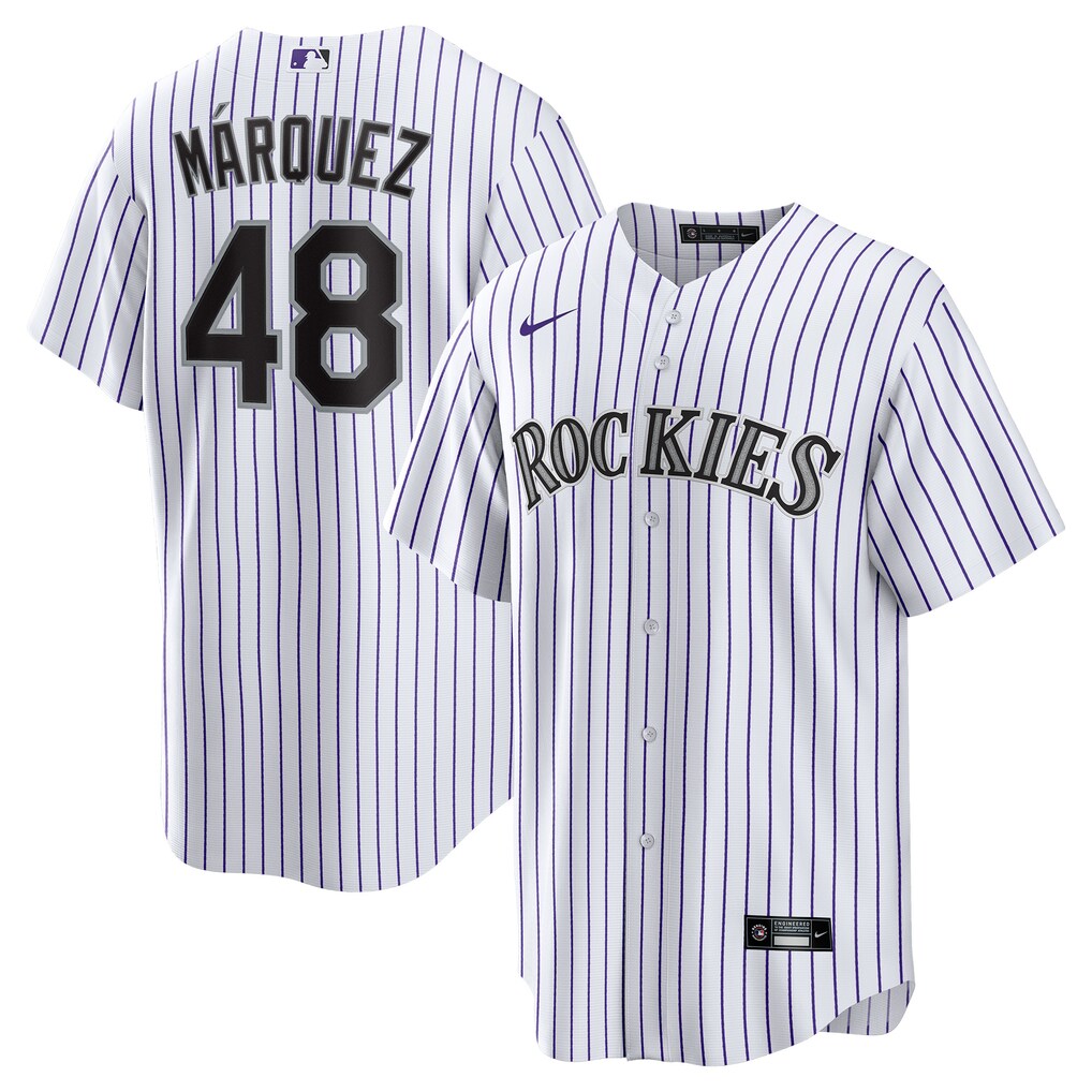 Men's Colorado Rockies Germán Márquez Nike White Home  Replica Player Jersey