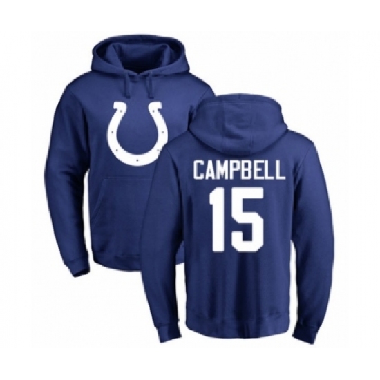 Football Indianapolis Colts #15 Parris Campbell Royal Blue Name & Number Logo Pullover Hoodie