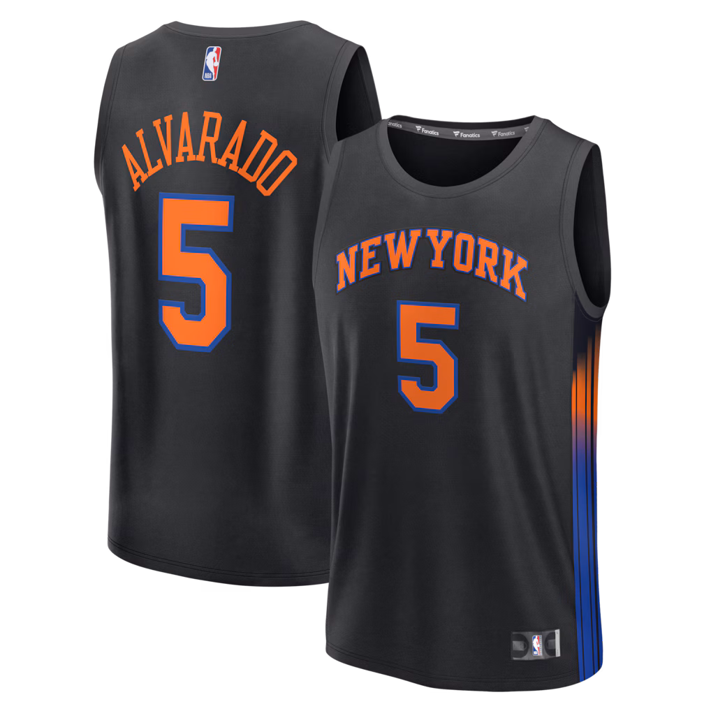 Men's New York Knicks Jose Alvarado Fanatics Black Fast Break Replica Jersey - Statement Edition
