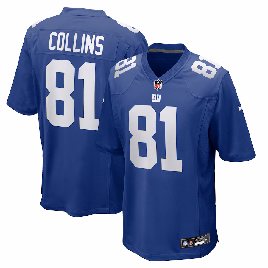 Men's New York Giants Beaux Collins Nike Royal Team Game Jersey