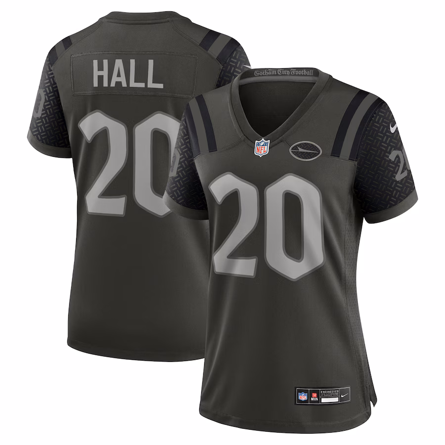 Women's New York Jets Breece Hall Nike Gotham Green 2025 Rivalries Collection Game Jersey