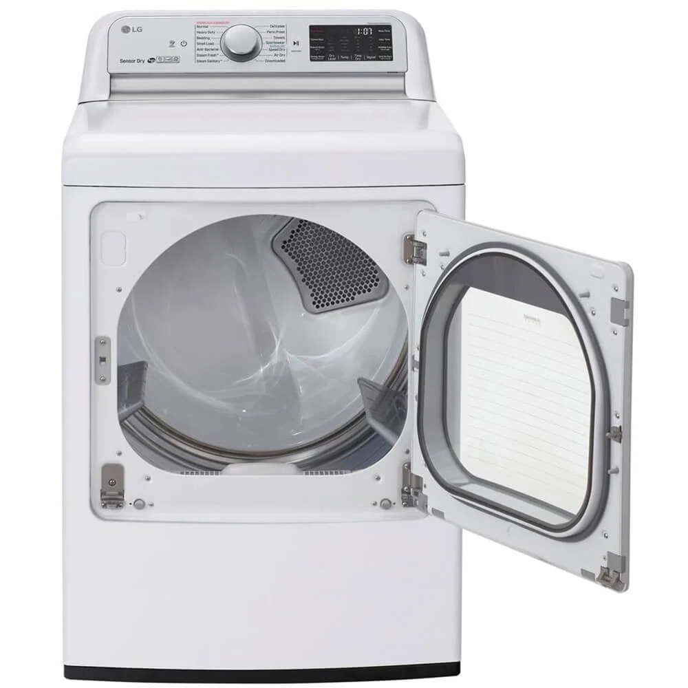 LG DLEX7800WE 7.3 Cu. Ft. White Smart Electric TurboSteam Dryer