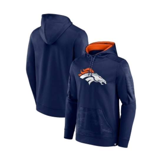 Men's Denver Broncos Navy On The Ball Pullover Hoodie