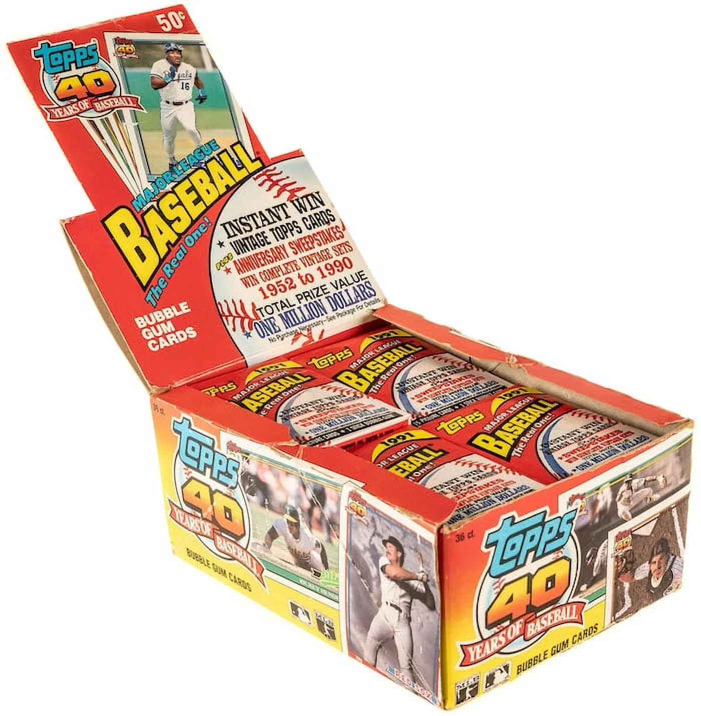 1991 Topps Baseball Trading Card Box (36 Packs) Possible Chipper Jones Rookie