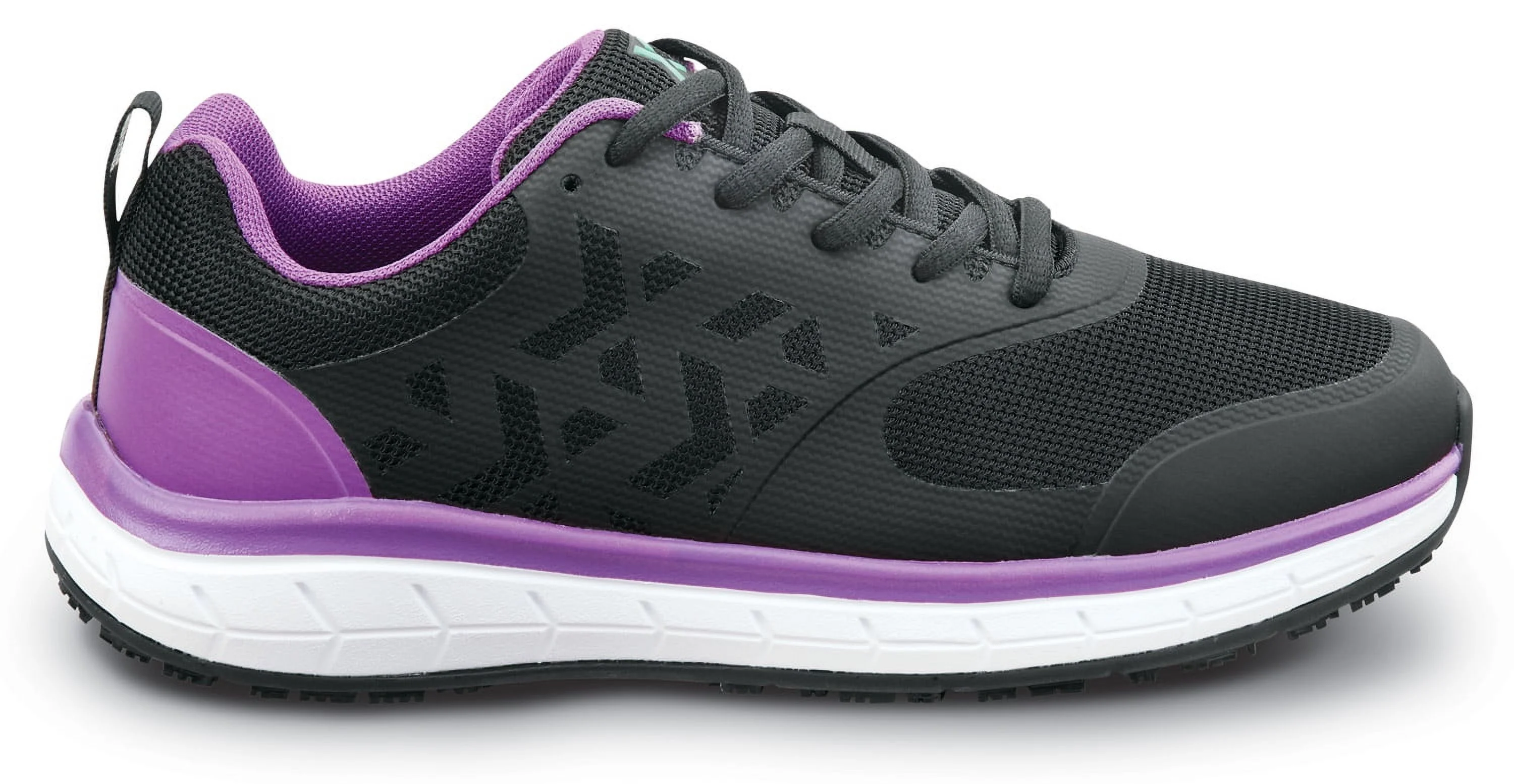 SR Max  Wake, Women's, Black/Purple, Athletic Style, MaxTRAX Slip Resistant, Soft Toe Work Shoe. (9.5 M) - Curated Treasures Market