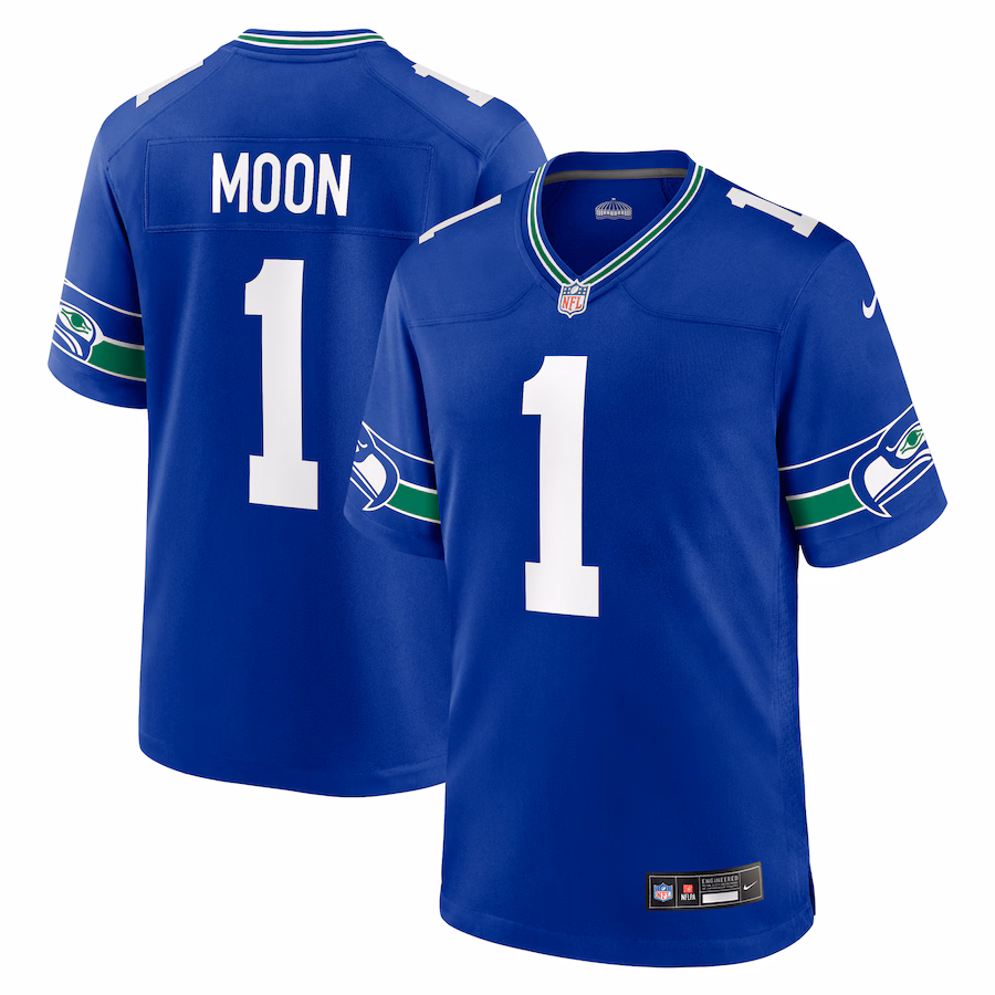 Men's Seattle Seahawks Warren Moon Nike Royal Retired Player Alternate Game Jersey