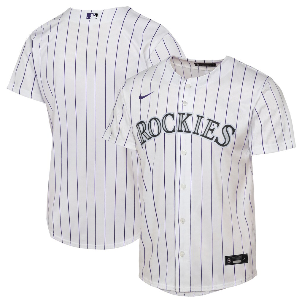 Youth Colorado Rockies  Nike White Home Replica Jersey