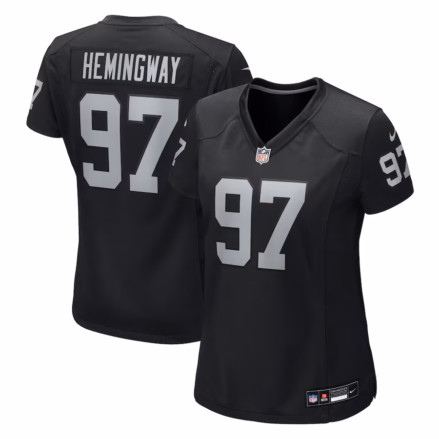 Women's Las Vegas Raiders Tonka Hemingway Nike Black Team Game Jersey