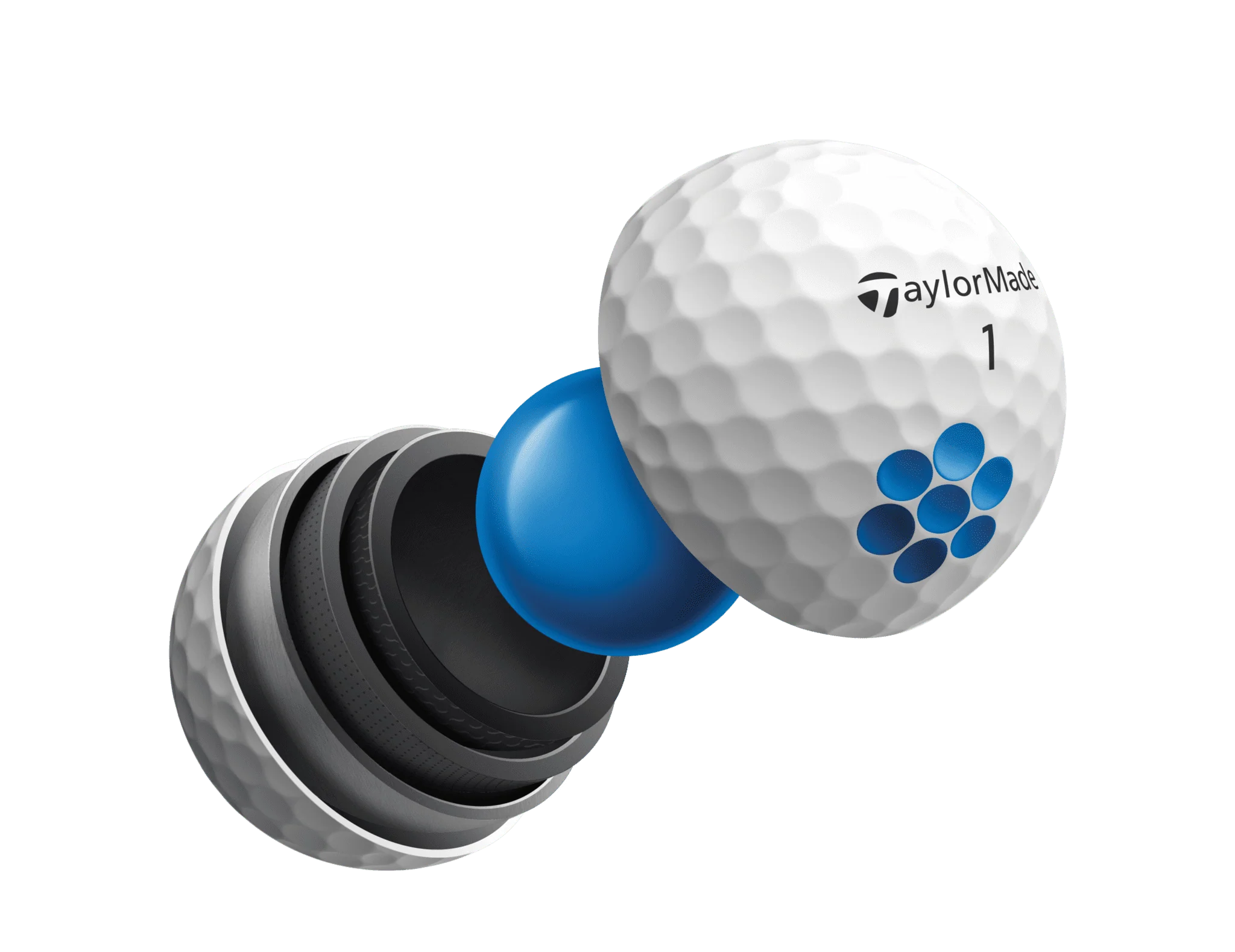 TaylorMade 2021 TP5 Golf Balls, White, 12 Pack